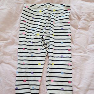 H&M Girls White Striped Capris Size 14